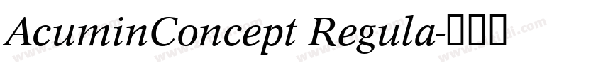 AcuminConcept Regula字体转换